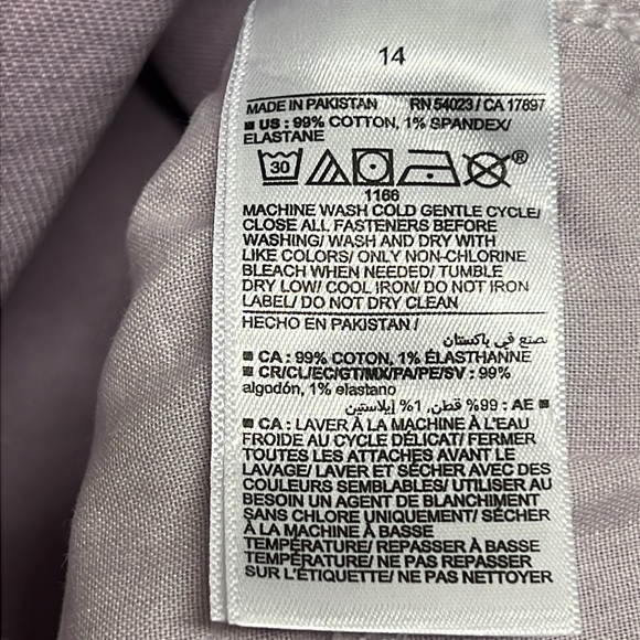 OLD NAVY HIGH RISE O.G. LOOSE FIT WOOD VIOLET LAVENDER PURPLE JEANS SIZE 14 - Picture 9 of 10